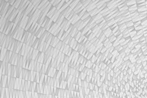 abstraktes weißes kleines verdrehtes Mosaikwand-Hintergrunddesign. Sauberes und modernes geometrisches 3D-Rendering