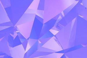 die moderne violette Farbe des polygonalen dreidimensionalen Hintergrunddesigns aus zerbrochenem Glas. abstrakte 3D-Darstellung foto