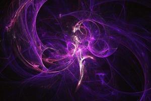 futuristische rauchige lichteroberfläche mit lila farbverlauf. abstrakte fließende digitale wellenform beleuchtet 3d-illustration