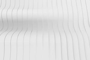 gewelltes weißes Band abstrakte Oberfläche 3D-Rendering. minimalistische hintergrundvisualisierung für web, landung, flyer, karte, stoffdruck und geschäftspräsentation foto