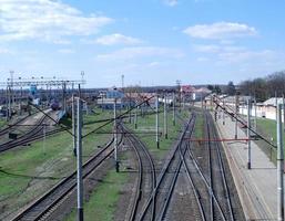 Eisenbahngleise Pfeil Geschäftskarriere foto