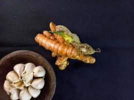 Zutaten Lebensmittelfotoprodukt mit Flatlay-Hintergrund foto