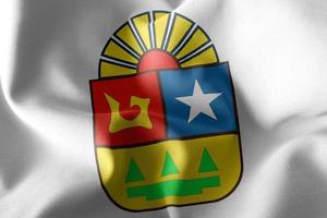 3D-Darstellung Flagge von Quintana Roo ist eine Region von Mexiko foto