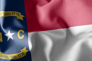 3d-illustration flagge von north carolina ist eine region von united sta foto