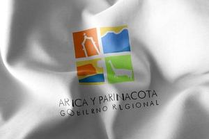 3D-Darstellung Flagge von Arica und Parinacota ist eine Region von Chil foto