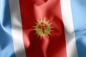 3D-Darstellung Flagge von Santiago del Estero ist eine Region von Argen foto