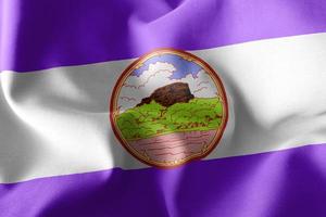 3D-Darstellung Flagge von Bueng Kan ist eine Provinz von Thailand. wav foto
