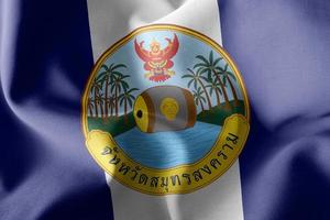 3d-illustration flagge von samut songkhram ist eine provinz von thailan foto