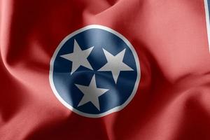 3D-Darstellung Flagge von Tennessee ist eine Region der Vereinigten Staaten. foto