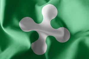 3D-Darstellung Die Flagge der Lombardei ist eine Region Italiens. foto