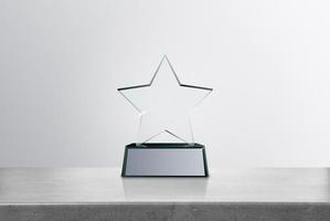 sternförmiges Award-Design und leere Award-Vorlage foto