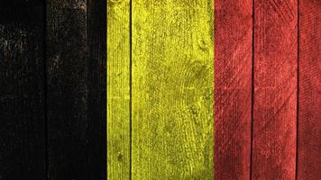 belgische flagge. Belgien-Flagge auf einem Holzbrett foto