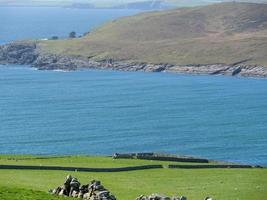 die shetlandinseln mit der stadt lerwick in schottland foto