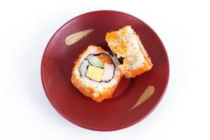 Kalifornien Roii Maki Sushi mit Masago