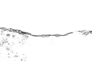 Spritzwasseroberfläche mit weißem Hintergrund foto