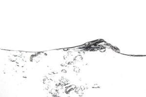 Spritzwasseroberfläche mit weißem Hintergrund foto