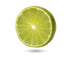 Limonengrün auf einem weißen Hintergrund isoliert foto