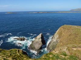 die shetlandinseln mit der stadt lerwick in schottland foto