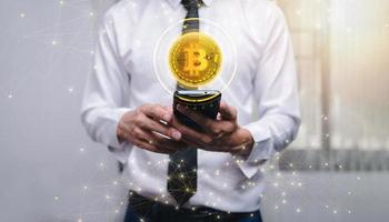 Handel Handel mit Kryptowährungsmünzen Bitcoin-Börsen investieren Metaverse-Aktien foto