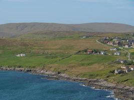 die shetlandinseln mit der stadt lerwick in schottland foto