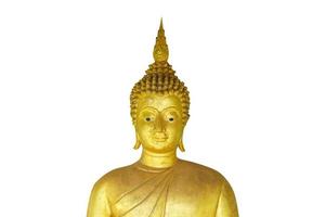 Buddha-Statue auf weißem Hintergrund foto