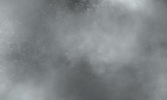 Schneefarbener Rauch auf schwarzem Hintergrund foto