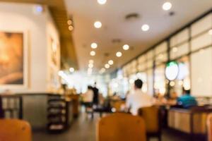 Restaurant-Café oder Café-Interieur mit abstraktem, defokussiertem, unscharfem Hintergrund foto
