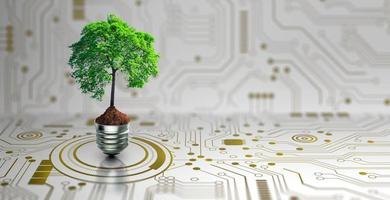 Green Computing, Green Technology, Green It, CSR und IT-Ethik-Konzept. foto