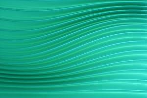 3D-Darstellung eines grünen Stereostreifens. geometrische Streifen ähnlich wie Wellen. abstraktes gelbes leuchtendes kreuzungslinienmuster foto