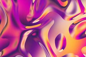 glatter wellenförmiger holografischer Hintergrund mit flüssigem Farbverlauf für Stoffdruck, Karte, Poster, Flyer, Werbebanner und Geschäftspräsentation. abstrakte 3D-Darstellung foto