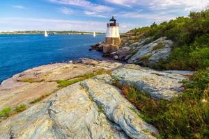 Castle Hill Leuchtturm in Newport Rhode Island foto