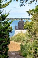 Castle Hill Leuchtturm in Newport Rhode Island foto