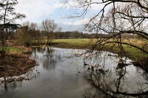 ein blick auf die landschaft von shropshire in der nähe von shrewsbury foto