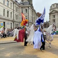 london in großbritannien im juni 2022. ein blick auf die platin-jubiläumsparade in london foto