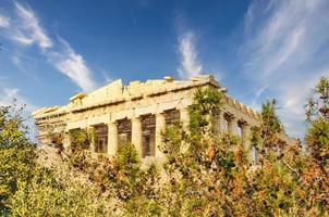 Ruinen des Parthenontempels auf der Akropolis. foto