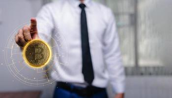 Handel Handel mit Kryptowährungsmünzen Bitcoin-Börsen investieren Metaverse-Aktien foto