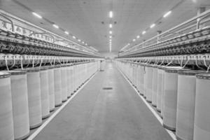 Baumwollgruppe in der Spinnerei Fabrik foto
