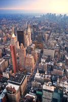 Luftaufnahme der Skyline von New York City, Manhattan foto