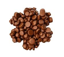 Sternzeichen Symbol aus Schokoladenstückchen Schokoladenstücke Sternchen 3D-Darstellung foto