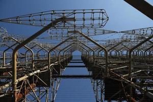 Duga-Radar in der Sperrzone von Tschernobyl, Ukraine foto