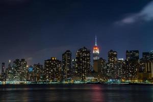 New York City Manhattan in der Nacht foto