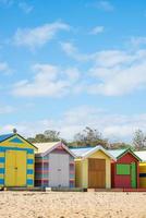 Brighton Beach, ein Wahrzeichen von Melbourne, Bundesstaat Victoria in Australien. foto