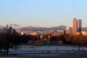 Denver City Park im Winter foto