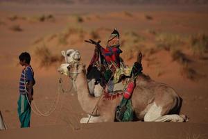Karawane in der Sahara foto
