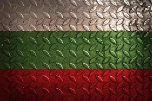 Bulgarien Flagge Metall Textur Statistik foto