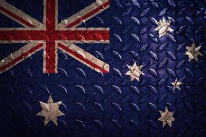 Australien Flagge Metall Textur Statistik foto