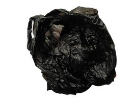 schwarzer Kunststoff für Mülleimer oder Einkaufstasche foto