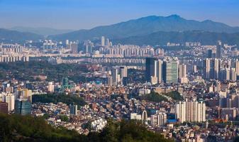 Skyline der Stadt Seoul, Südkorea.
