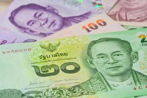 thailändische Banknoten (Baht) für Geld und Geschäftskonzepte