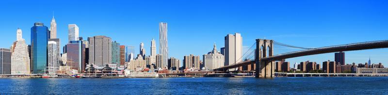 Skyline-Panorama von New York City Manhattan foto